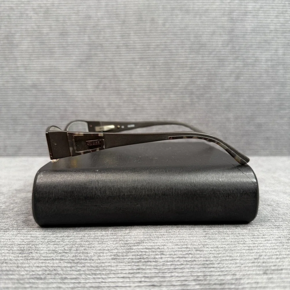 GUESS GU1463A BRN Brown Rectangular Half‎ Rim Y2K Eyeglasses 50-15-130
